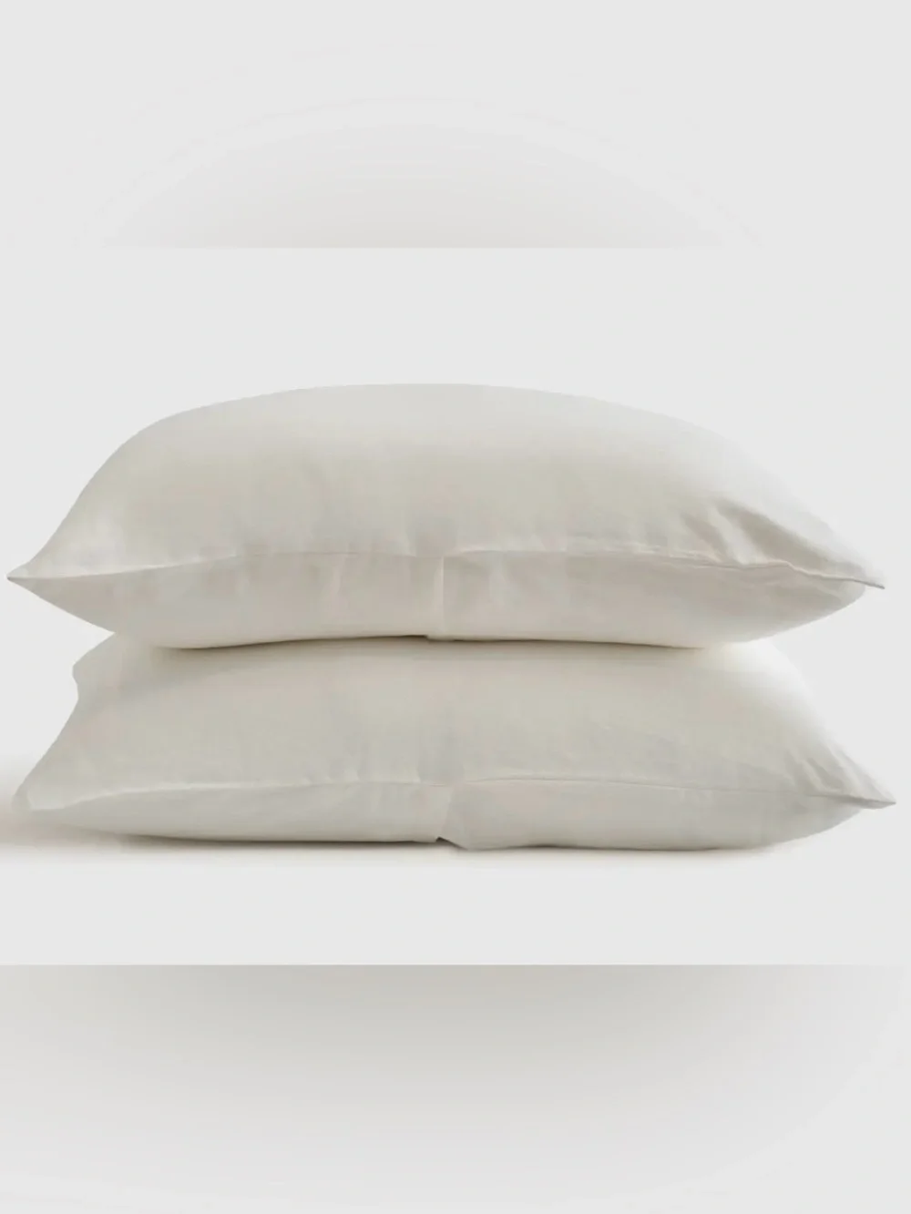 NWT Quince European Linen Sham Set, King (White)
